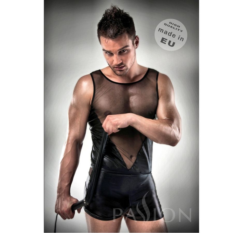 BODY LEATHER CLEAR FETISH BY PASSION MEN LINGERIE. L/XL