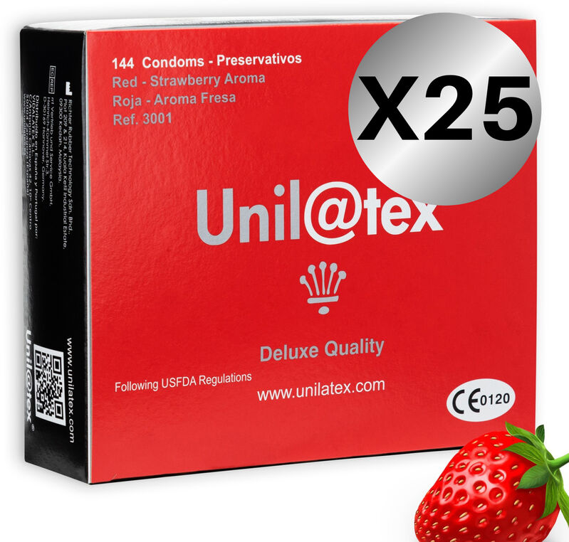 UNILATEX - KONSERWANT CZERWONY / TRUSKAWKOWY OPAKOWANIE 25 X 144 SZT.