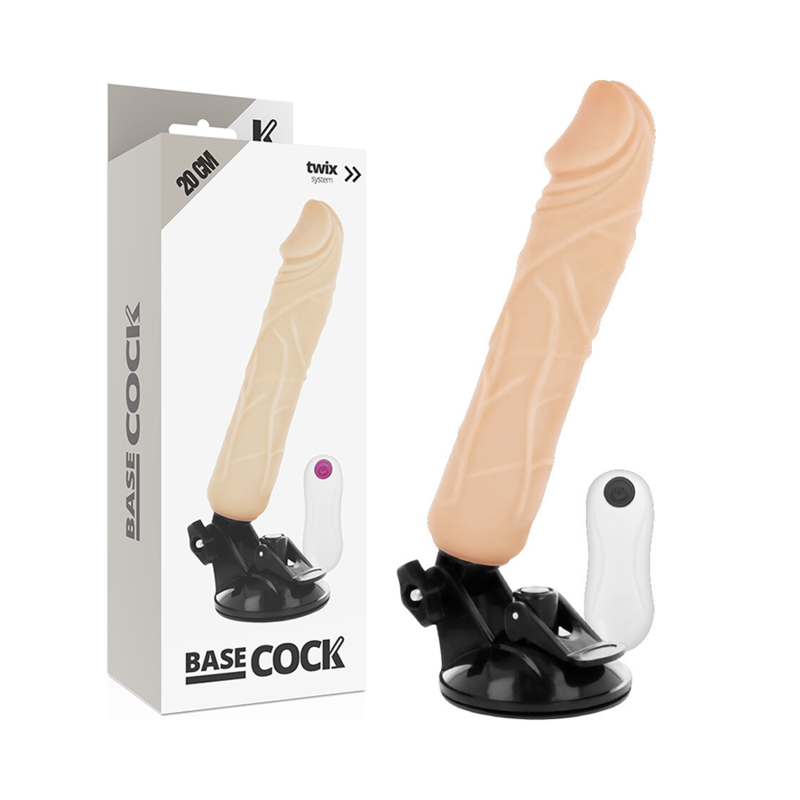 BASECOCK - VIBRADOR DE CONTROLE REMOTO NATURAL REALISTA 20 CM -O- 4 CM