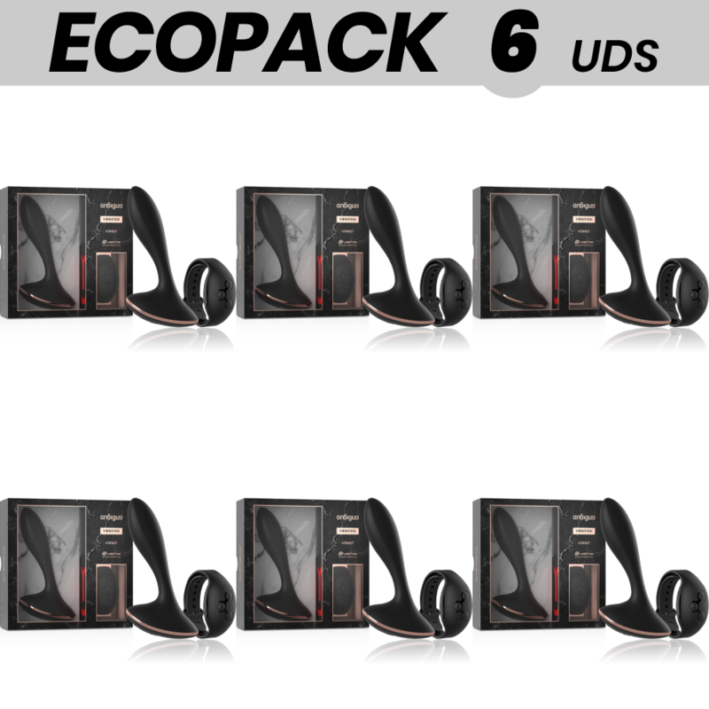 ECOPACK 6 UNIDADES - ANBIGUO WATCHME VIBRADOR CONTROLE REMOTO PLUG ANAL VERNET