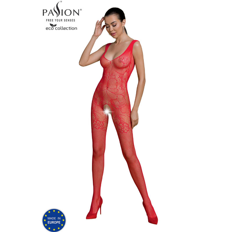 PASSION - COLEO ECO BODYSTOCKING ECO BS012 VERMELHO