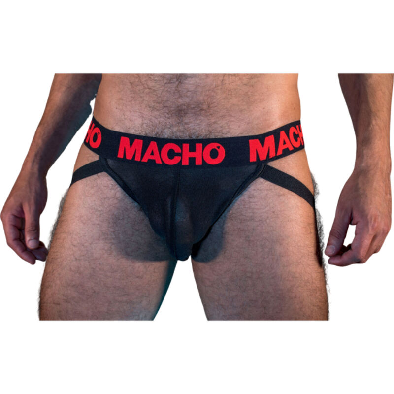 MACHO - MX26X2 JOCK PRETO/VERMELHO XL