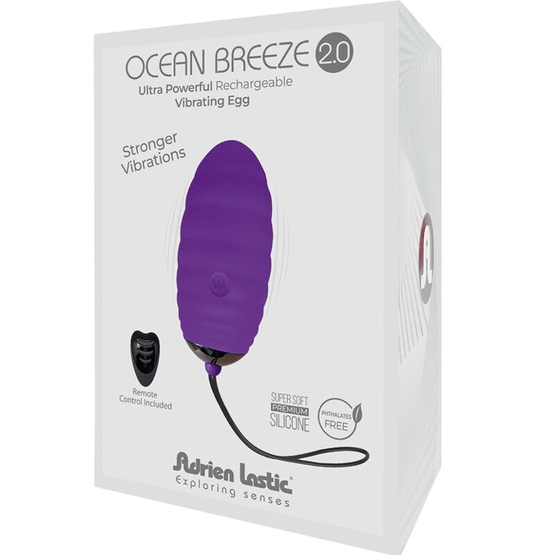 ADRIEN LASTIC – OCEAN BREEZE 2.0 JAJECZKO NA PILOTA WIBRUJACE, FIOLETOWE