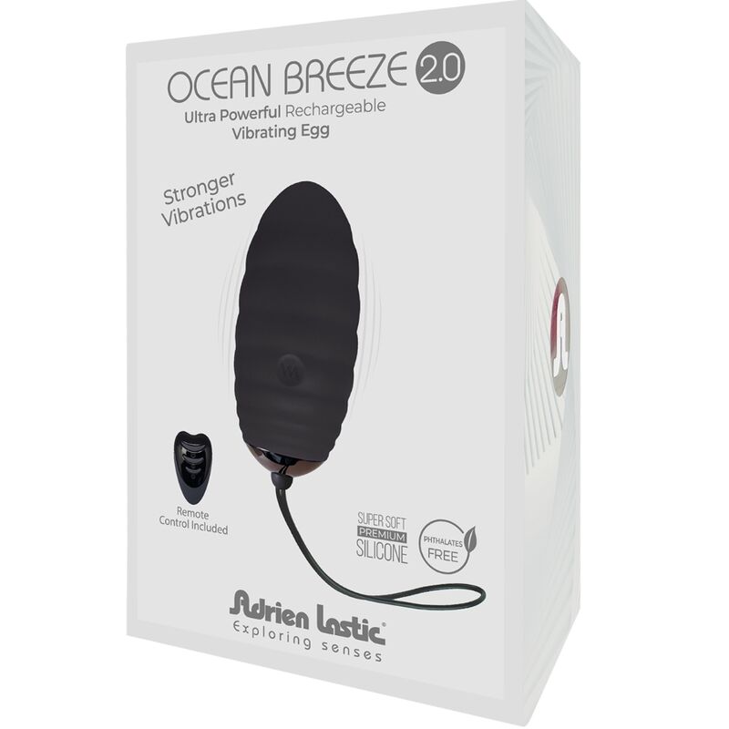 ADRIEN LASTIC – OCEAN BREEZE 2.0 JAJECZKO NA PILOTA WIBRUJACE, CZARNY