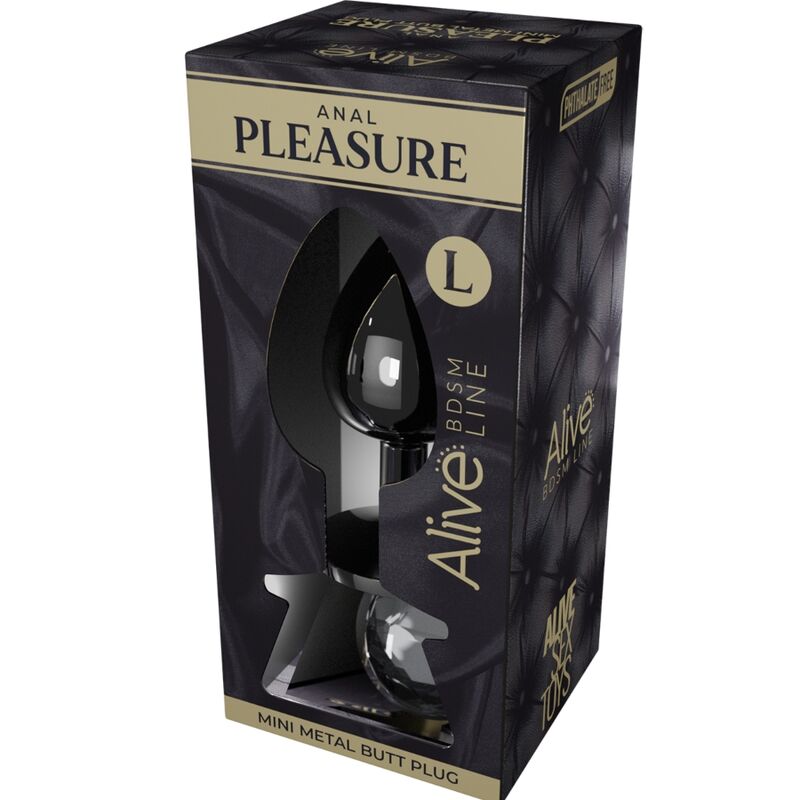 ALIVE – ANAL PLEASURE MINI WTYCZKA METALOWA CZARNA ROZMIAR L