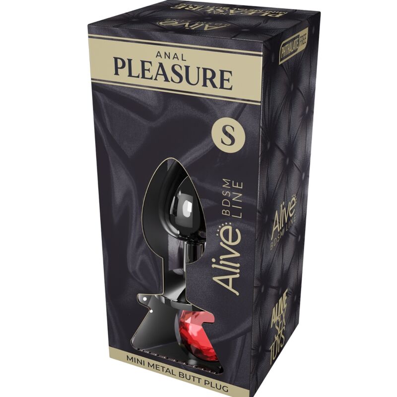 ALIVE – ANAL PLEASURE MINI WTYCZKA METALOWA CZERWONA ROZMIAR S