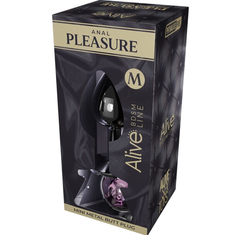 ALIVE – ANAL PLEASURE MINI WTYCZKA METALOWA ROZOWA ROZMIAR M