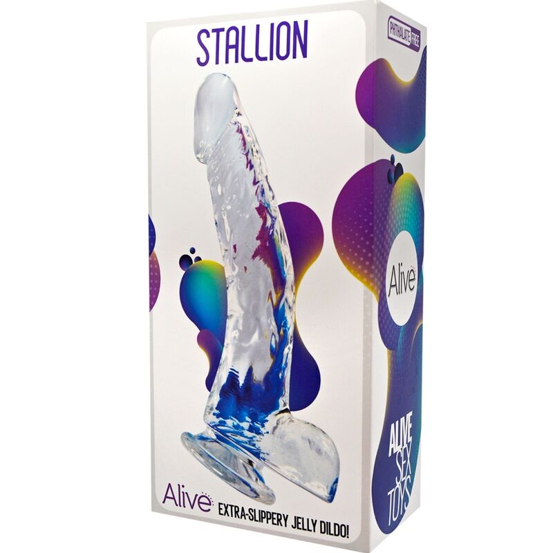 ALIVE – STALLION DILDO REALISTYCZNE PRZEZROCZYSTE 22 CM