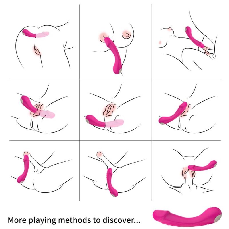 ARMONY - VIBRADOR DILDO G-SPOT SILICONE FÚCSIA