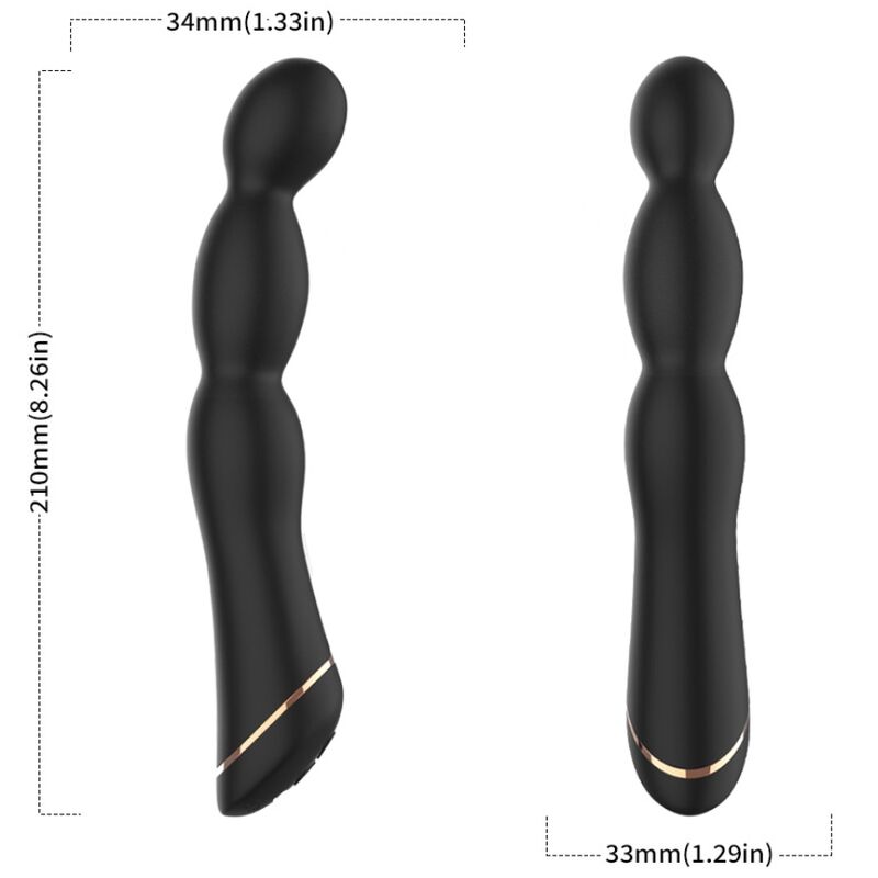 ARMONY - VIBRADOR BAMBU AJUSTÁVEL PRETO