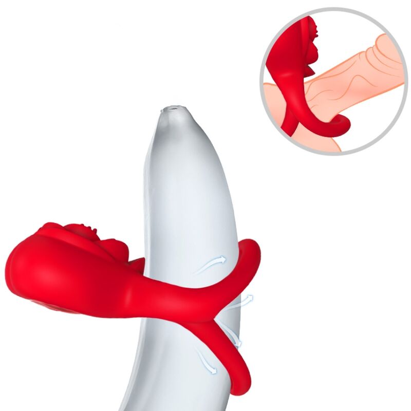 ARMONY - ANEL VIBRADOR CORAÇÃO VERMELHO