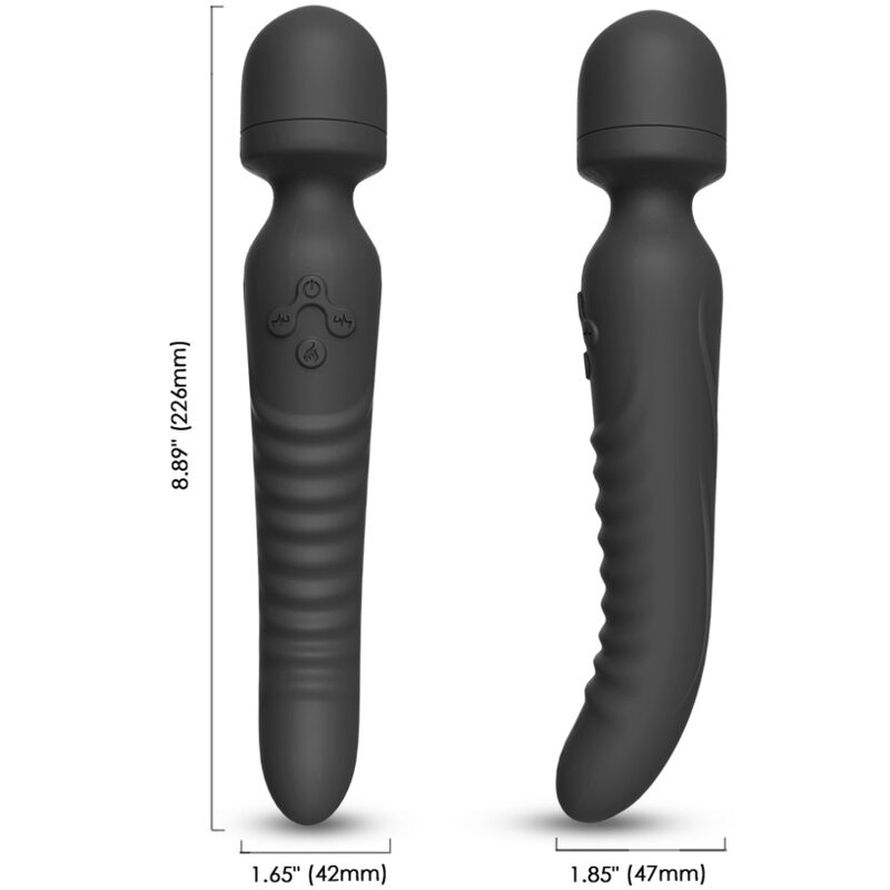 ARMONY - MASSAGER MISSION E VIBRADOR EFEITO DE CALOR PRETO