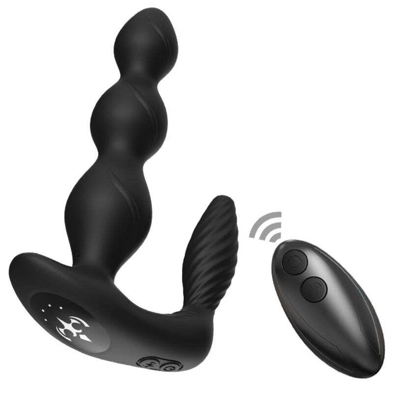 ARMONY - VIBRADOR E ESTIMULADOR MANFUN PLUG ANAL CONTROLE REMOTO PRETO