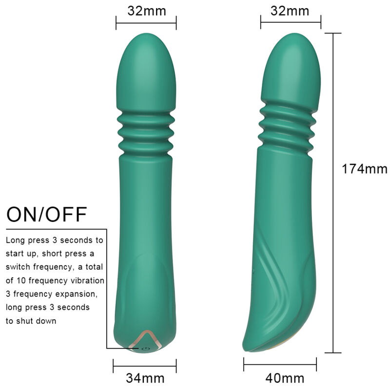 ARMONY - VIBRADOR E IMPULSO DE PONTO G VERDE