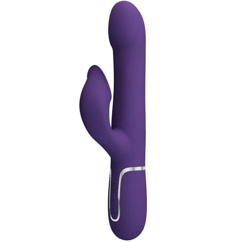 PRETTY LOVE - ZALIN VIBRADOR DE COELHO PÉROLAS 4 EM 1 ROXO