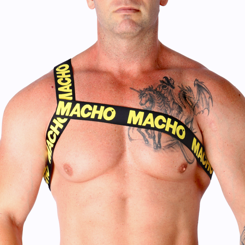 MACHO - ARNÊS ROMANO AMARELO L/XL