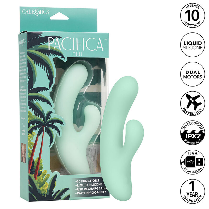 CALEXOTICS – PACIFICA FIJI WIBRATOR I STYMULATOR PUNKTU G 10 WIBRACJI AQUA