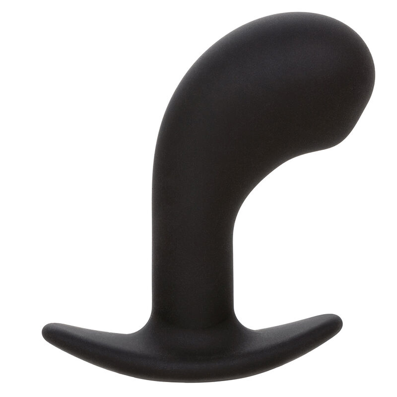 CALEXOTICS - ROCK BOTTOM PLUG ANAL CURVO 10 VIBRAÇÕES SILICONE PRETO