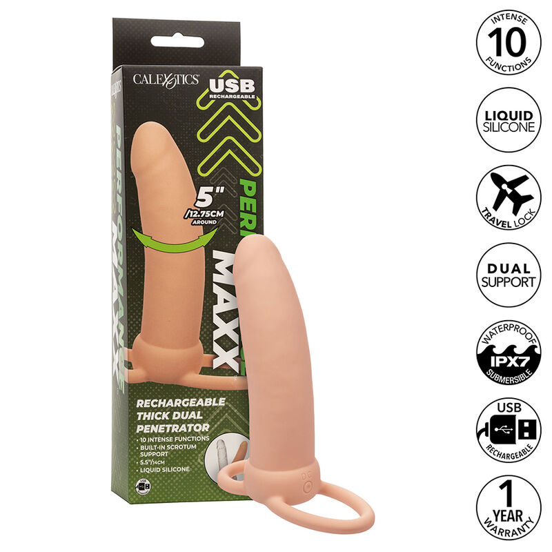 CALEXOTICS – MAXX THICK DUAL PENETRATOR 10 WIBRACJI MIESNYCH