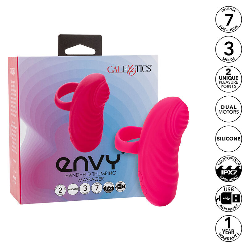 CALEXOTICS - ENVY HANDHELD ROLLING BALL MASSAGER 7 VIBRAÇÕES ROSA