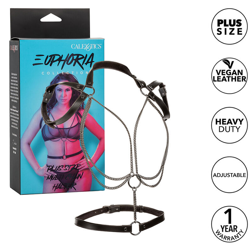 CALEXOTICS - EUPHORIA MULTICAIN HALTER HARNESS PREMIUM TAMANHO PLUS