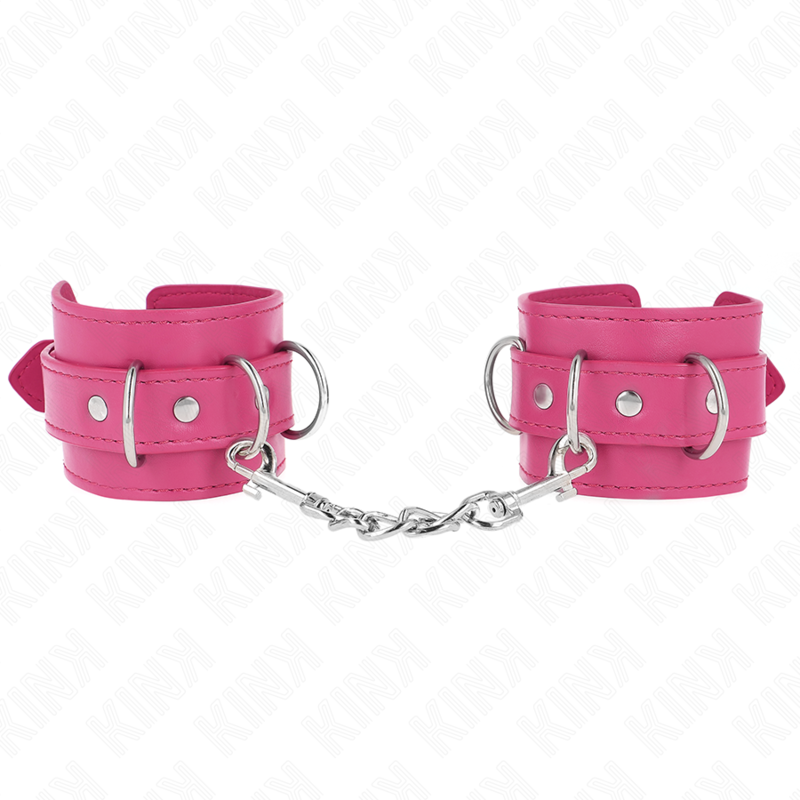 KINK - 3 RETENÇÕES DE PULSO D-RING AJUSTÁVEIS ROSA 17,5-25 CM X 6 CM