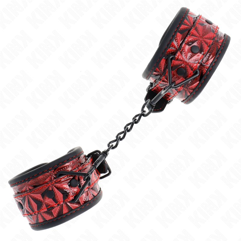 KINK - PULSO PADRÃO DIAMANTE VERMELHO ESCURO AJUSTÁVEL 17-26 CM X 5,5 CM