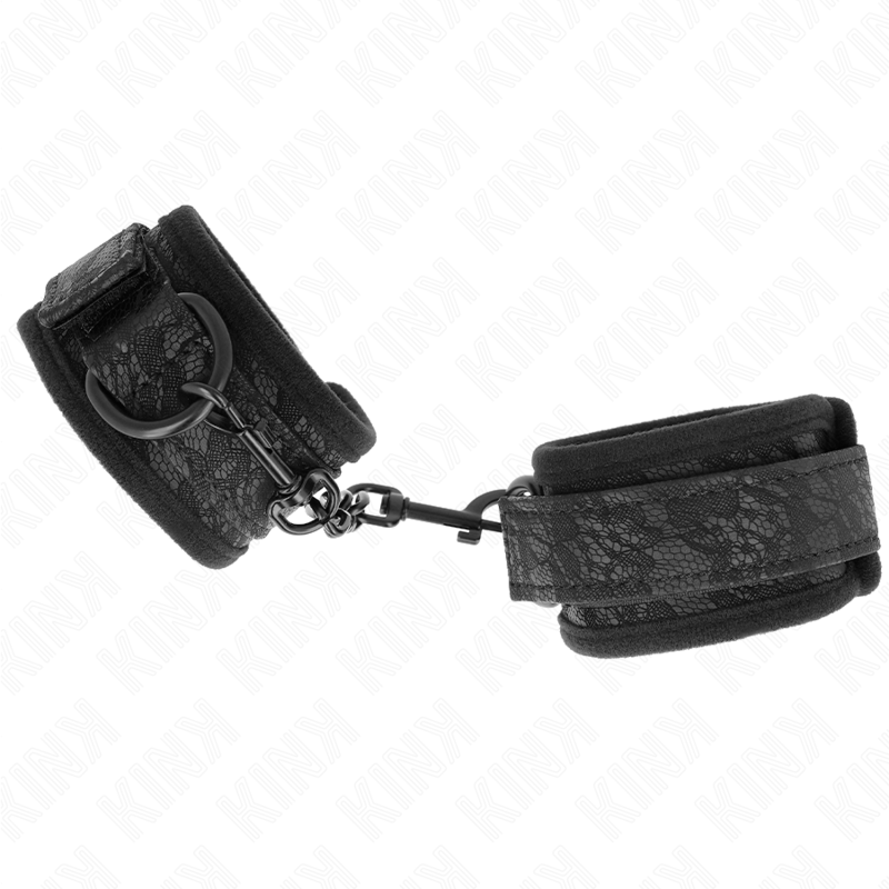 KINK - PUNHOS COBERTOS DE RENDA ESCURA NEOPRENE AJUSTÁVEL PRETO 20-29 CM X 5 CM