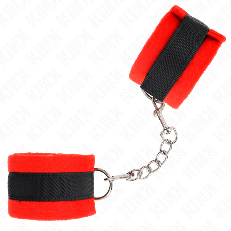 KINK - ALGEMAS DE PELE INICIANTE PRETO-VERMELHO 30 X 7 CM