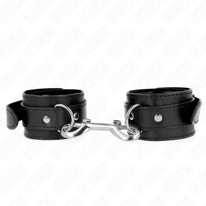 KINK - RETENÇÕES DE PULSO - LINHA DE REBITES ÚNICOS PRETO AJUSTÁVEL 17-28 CM X 5 CM