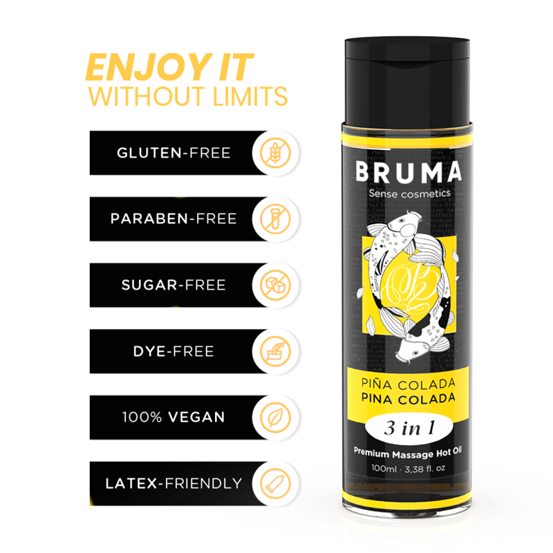 BRUMA – PREMIUM MASAZ PINA COLADA GORACYM OLEJKIEM 3 W 1 – 100 ML