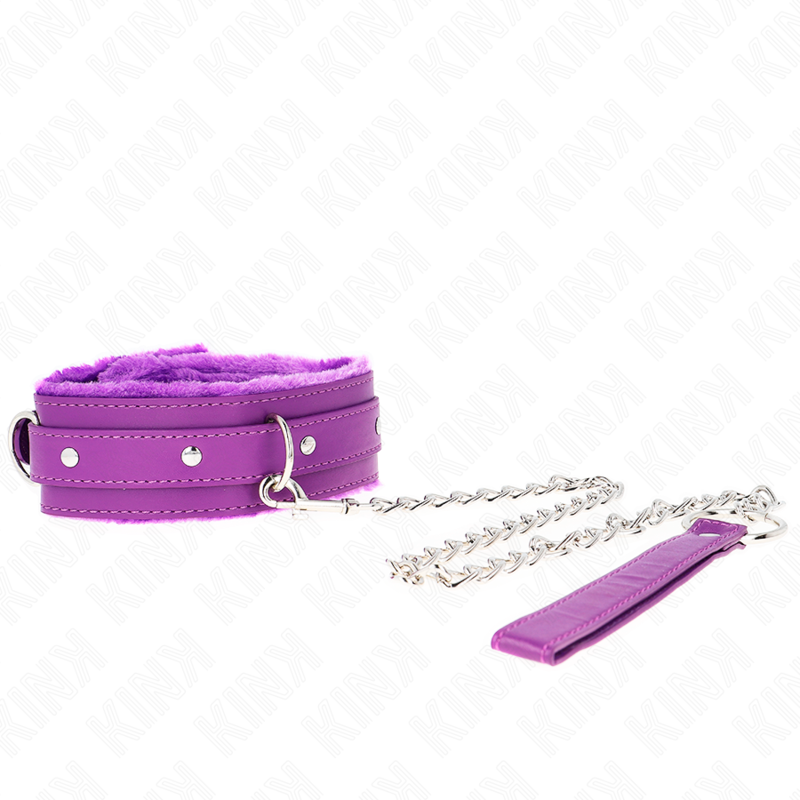 KINK - COLAR COM TRELA 65 CM COM RESTRIÇÕES ROXO 36-42 CM X 5,5 CM