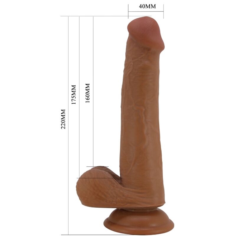 PRETTY LOVE – WYSOKI REALISTYCZNY DILDO 22 CM BRĄZOWY