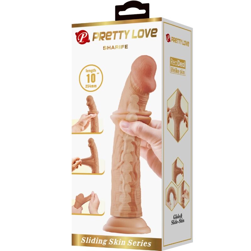 PRETTY LOVE – SHARIFE REALISTYCZNY DILDO 25 CM MIĘSO