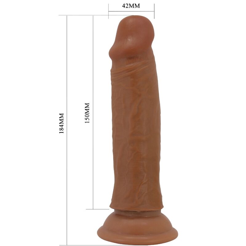 PRETTY LOVE – QUENTIN REALISTYCZNY DILDO 18 CM BRĄZOWY