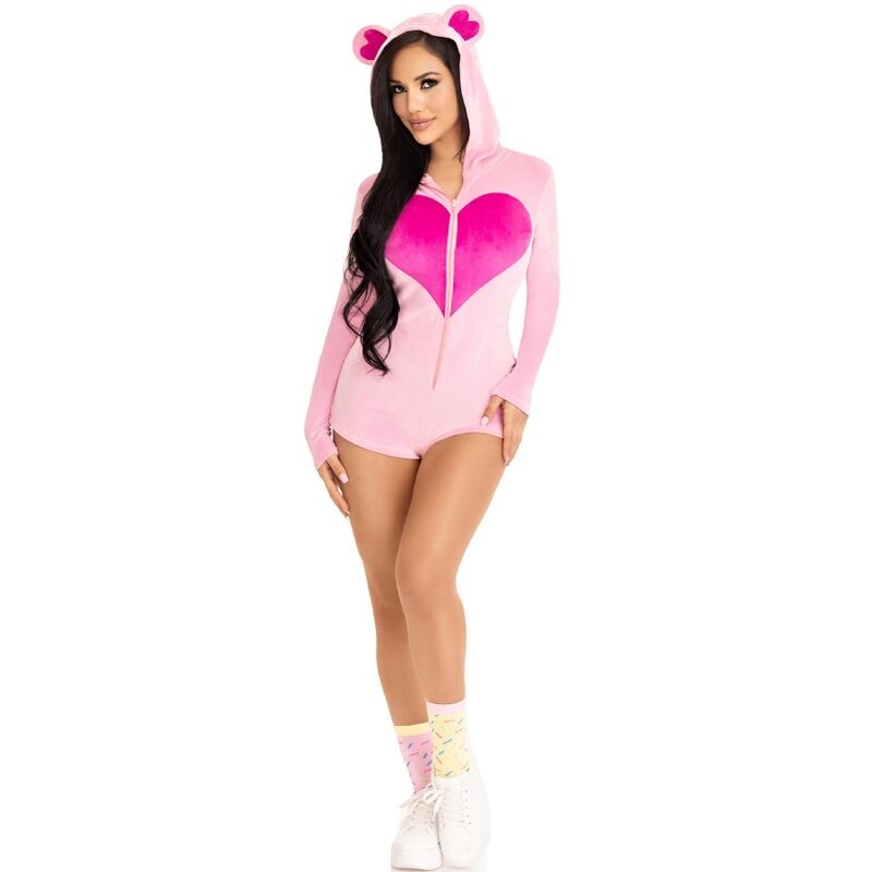 LEG AVENUE – BODY TEDDY BEAR VELVET RÓŻOWY S