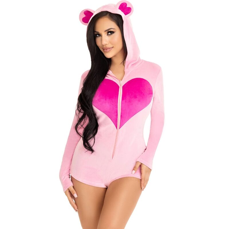 LEG AVENUE – BODY TEDDY BEAR VELVET RÓŻOWY S