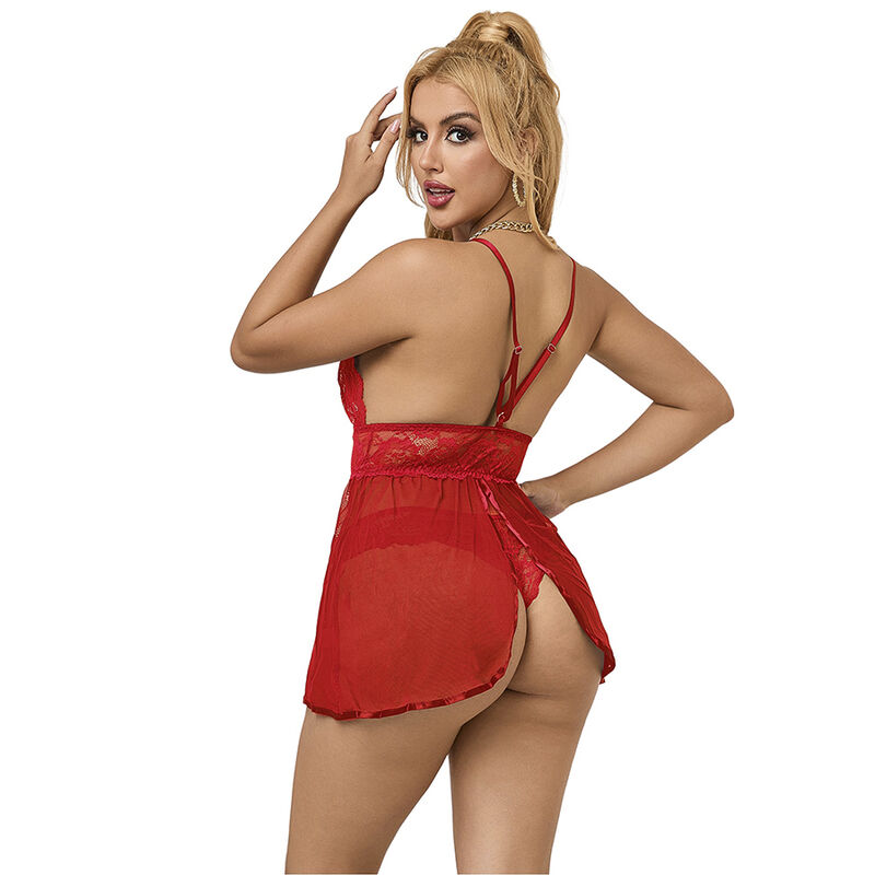 SUBBLIME – 953843 ODKRYTE PLECY BABYDOLL CZERWONY L/XL