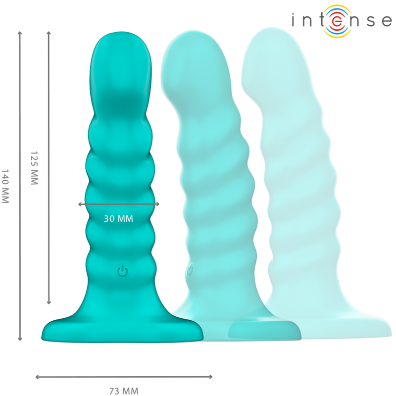 INTENSE – BUFFY WIBRATOR ROZMIAR S SPIRALNY PROJEKT 10 WIBRACJI NIEBIESKI PILOT