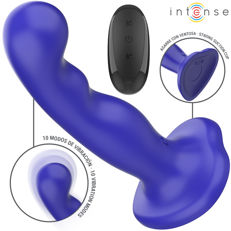 INTENSE – SHORTY WIBRATOR Z PRZYSSAWKĄ NIEBIESKI PILOT