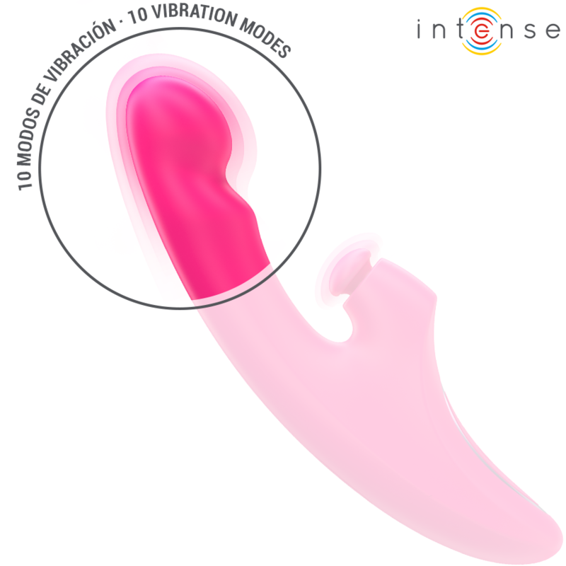 INTENSE – EMI WIBRATOR 13,5 CM WIELOFUNKCYJNY 3 W 1 10 WIBRACJI RÓŻOWY