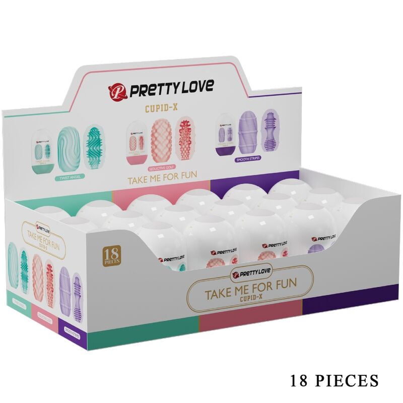 PRETTY LOVE – CUPID X 18 MĘSKICH MASTURBATORÓW RÓŻNE TEKSTURY