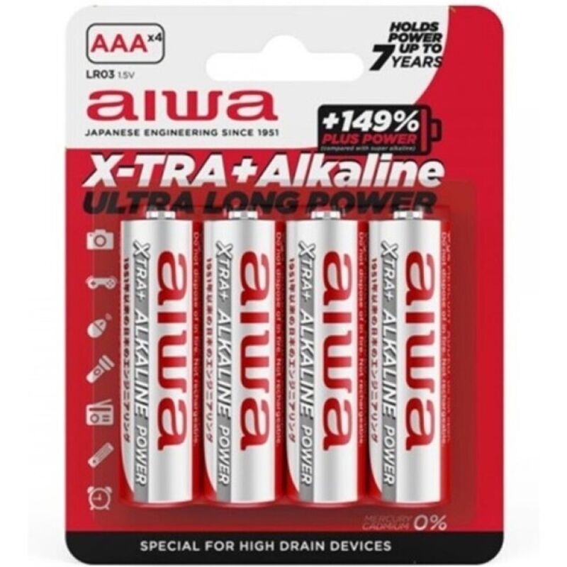 AIWA – X-TRA ALKALINE AAA BATERIA ALKALICZNA LR03 BLISTER*4