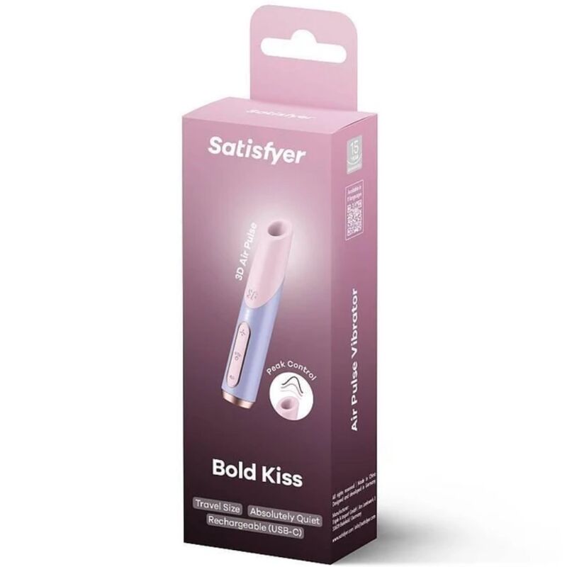 SATISFYER – BOLD KISS WAVE STYMULATOR ŁECHTACZKI RÓŻOWY / FIOLETOWY