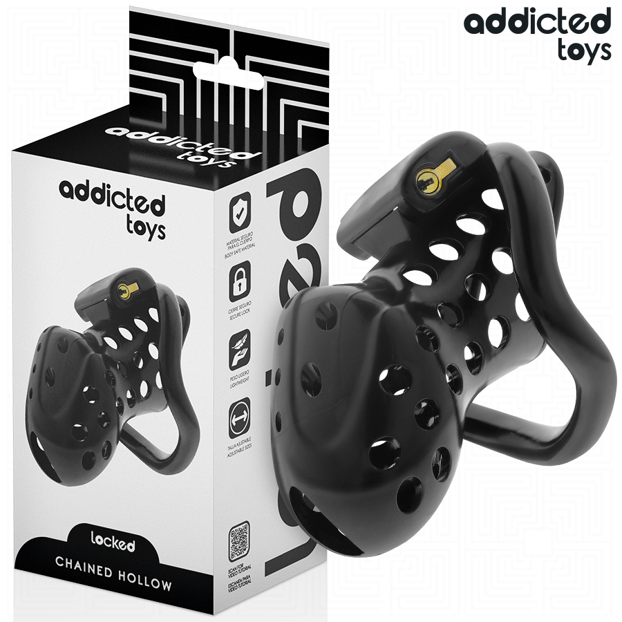 ADDICTED TOYS LOCKED – GAIOLA DE PÊNIS OCO COM CORRENTE 10,5 CM