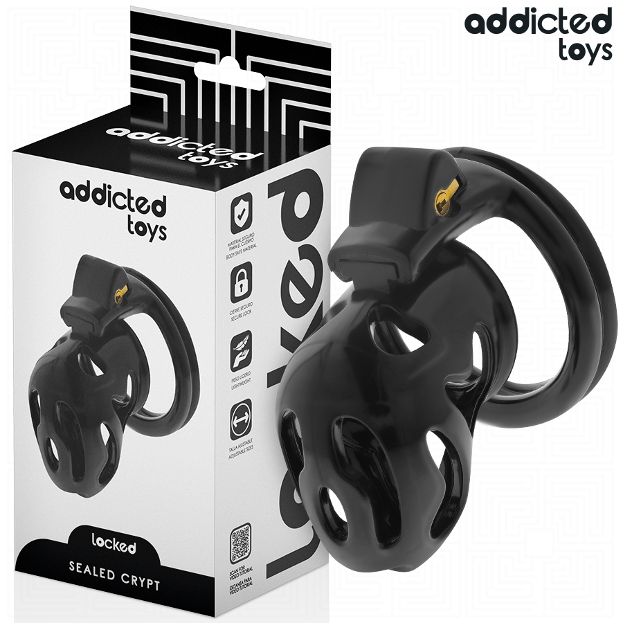 ADDICTED TOYS LOCKED – GAIOLA DE PÊNIS CRYPT SELADA 8 CM