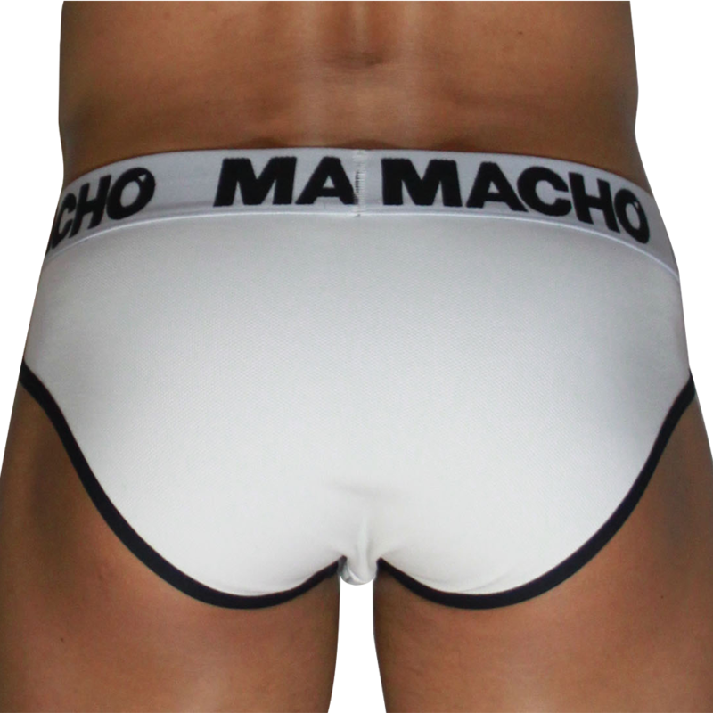 Macho - Mch006 Slip Clássico Branco + Preto
