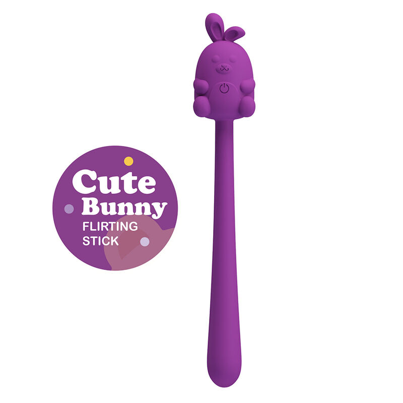 Pretty Love – Cute bunny flirting stick böjbar vibrator USB uppladdningsbar lila