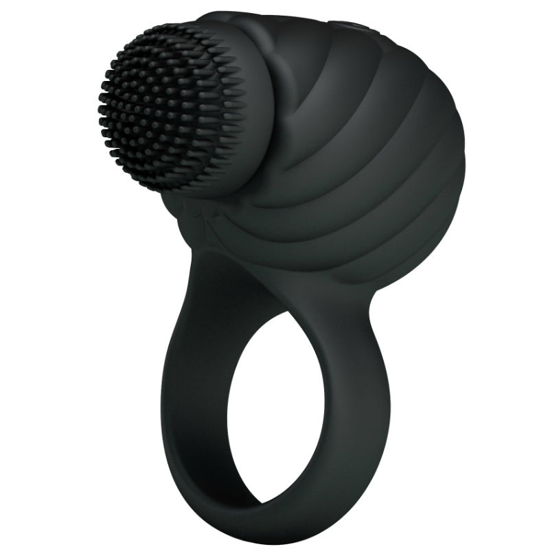 PRETTY LOVE MALE -  ROTATING AND TEASER RECHARGEABLE COCKRING FLORENCE - BLACK