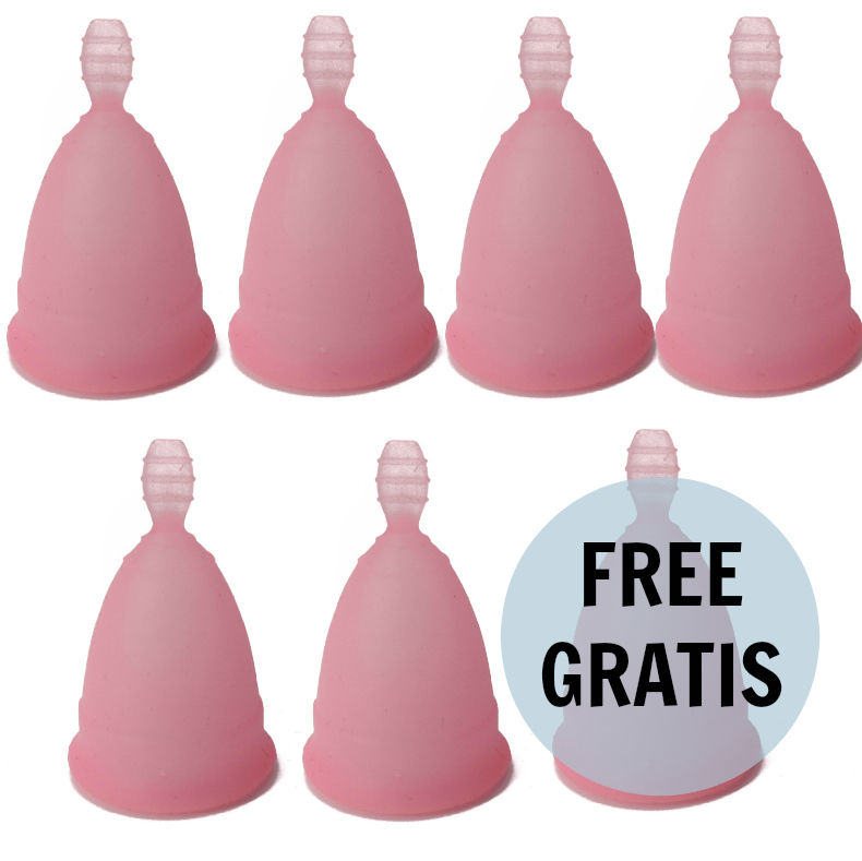 NINA CUP MENSTRUAL CUP SIZE PINK S 6 + 1 FREE
